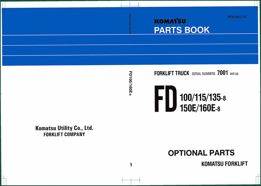 Komatsu FD100-FD160E-7 Forklift Operators Manual – 152 pp