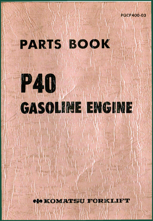 Komatsu FG50, FG35, 38, 40, 45-5 1991 Parts Catalog – OEM