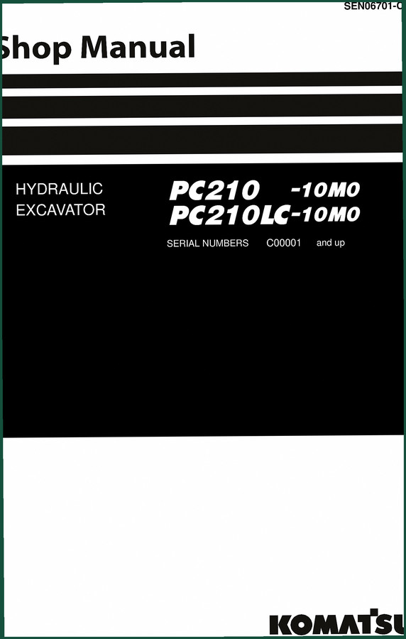 Komatsu PC210-10M0, PC210LC-10M0 Workshop Manual – 2500 Pages