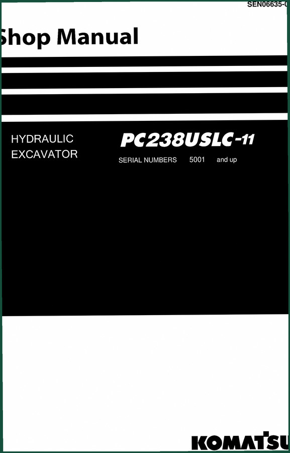 Komatsu PC238USLC-11 Workshop Manual – 2841 Pages Factory Specs