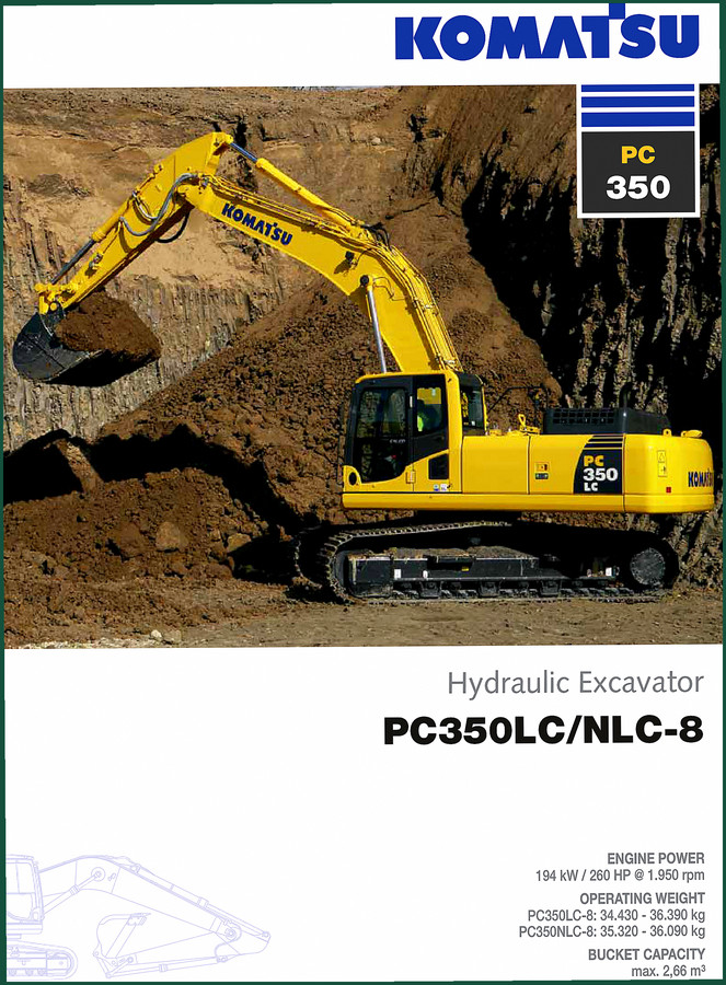 Komatsu PC350LC-8 PC350NLC-8 Technical Manual – Factory Specs