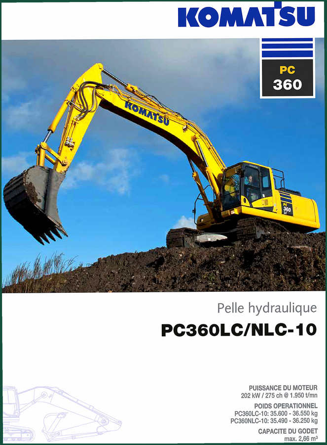 Komatsu PC360LC, PC360NLC Technical Manual – 24 Pages of Factory Specs