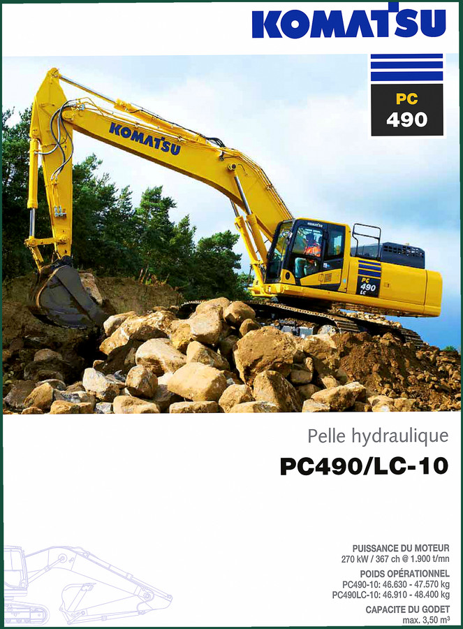Komatsu PC490LC-10, PC490 Technical Manual – Factory Specs for Service