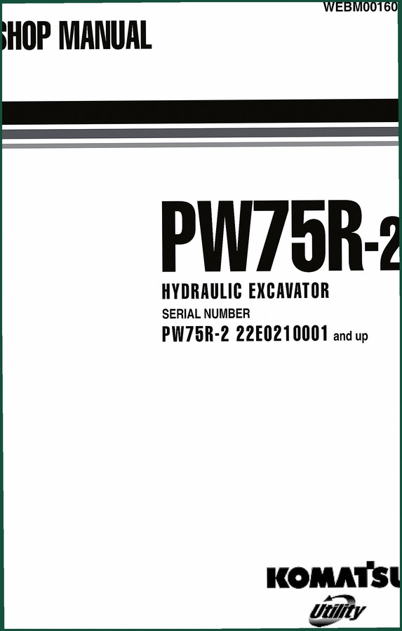 Komatsu PW75R-2 Workshop Manual – 472 Pages of Factory Service Data