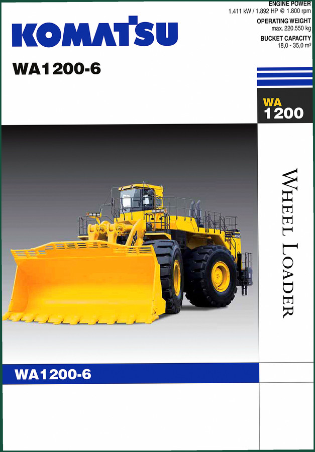 Komatsu WA1200-6 Technical Manual – Factory Specs for the Wheel Loader