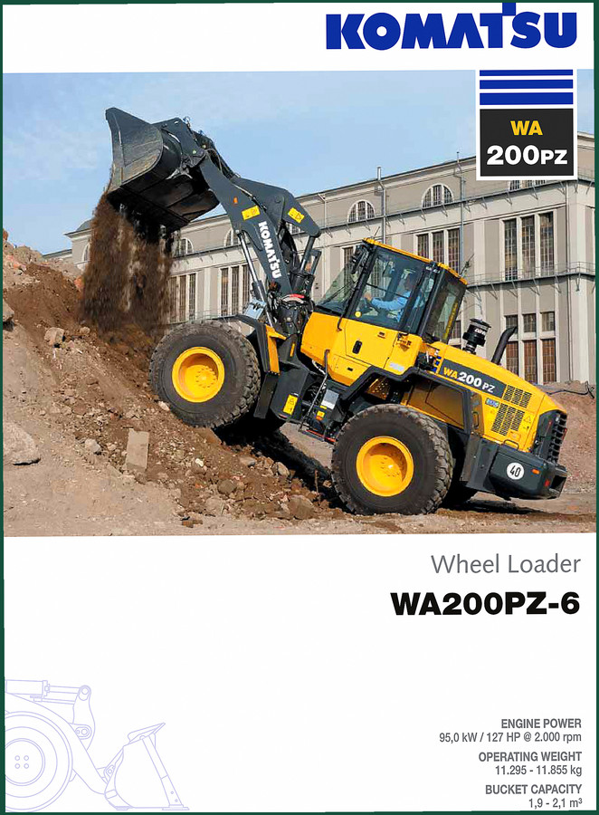 Komatsu WA200PZ-6 Technical Manual – Factory Specs for Wheel Loader Service