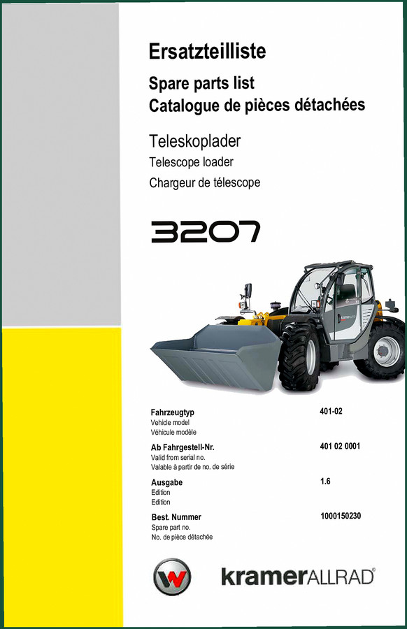 Kramer 3207 2008 Parts Catalog – Official Factory Spare Parts List