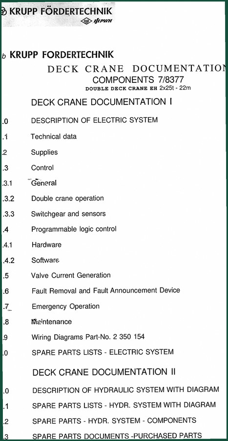 Krupp Fördertechnik EH 2x25t - 22m Technical Manual – Official Factory Specs
