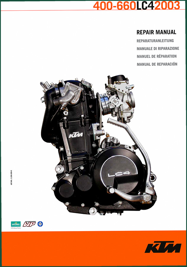 KTM 400, 660 2003 Repair Manual – OEM Factory Service Doc