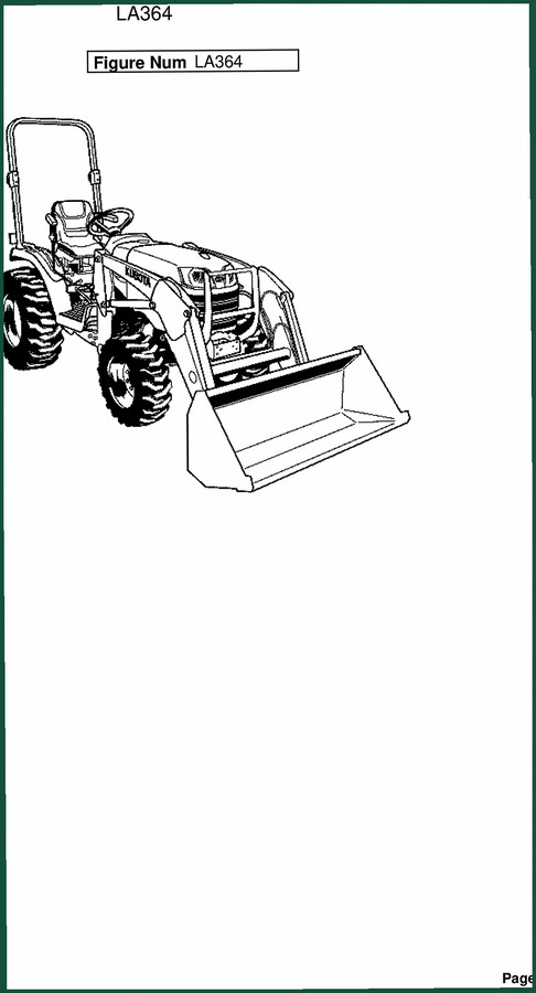 Kubota LA364 Parts Catalog – 27 Pages OEM Parts Breakdown