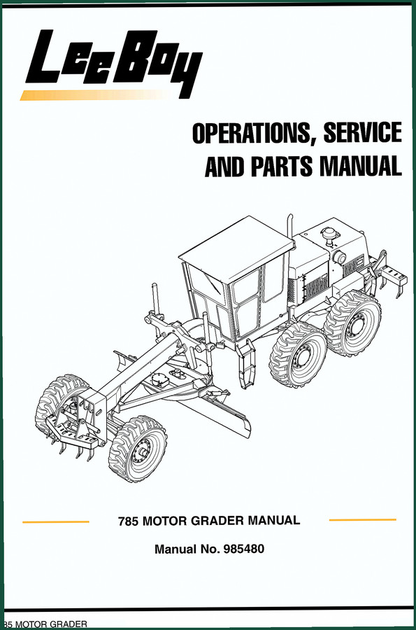 Leeboy 785 Operators Manual – Factory Specs for Maintenance & Repair