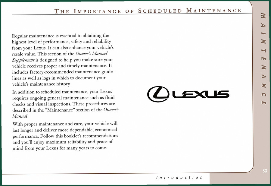 Lexus RX300 1999 Technical Manual – Official Factory Specs & Procedures