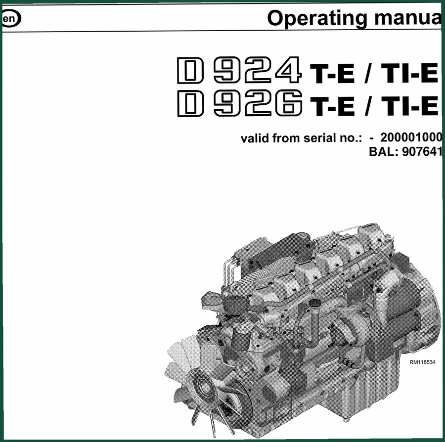 Liebherr D924 T-E, D924 TI-E, D926 T-E, D926 TI-E Operators Manual – 87 Pages