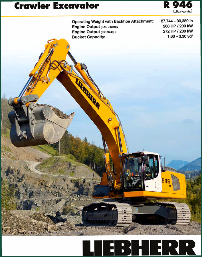 Liebherr R 946 Technical Manual – Factory Specs for Excavator