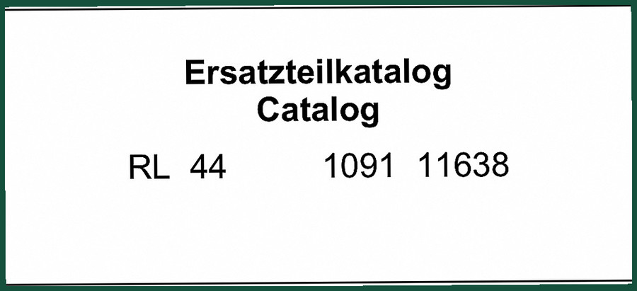 Liebherr RL 44, 1091, 11638 2010 Parts Catalog – 935 Pages OEM
