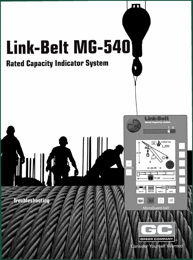 Link-belt MG-540 Troubleshooting Manual – 54-Page Factory Diagnostic Guide
