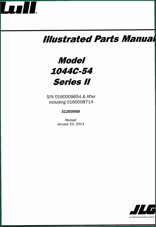 Lull 1044C-54 2014 Parts Catalog – 464-Page OEM Index