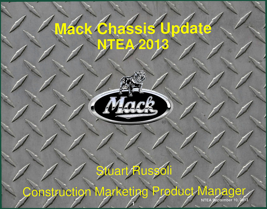 Mack TerraPro, Granite, Titan 2013 Technical Manual – Factory Specs