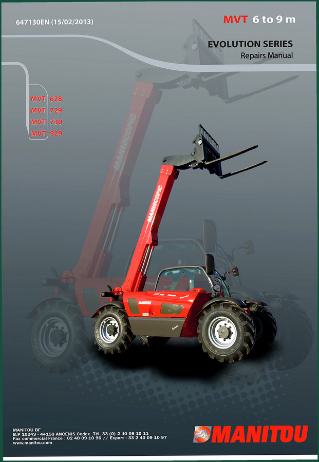 Manitou MVT 730, MVT 628, MVT 729, MVT 929 2013 Repair Manual