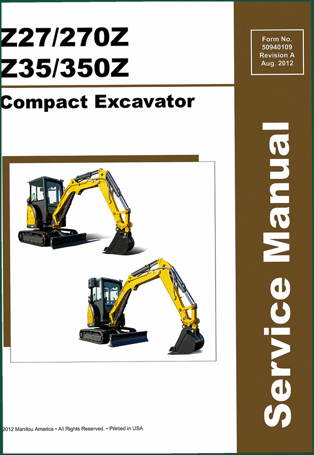 Manitou Z27, 270Z, Z35, 350Z 2012 Service Manual – 644 Pages OEM Specs
