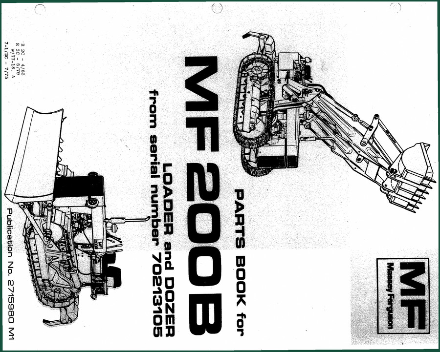 Massey Ferguson 200B 1975 Parts Catalog – OEM Factory Specs