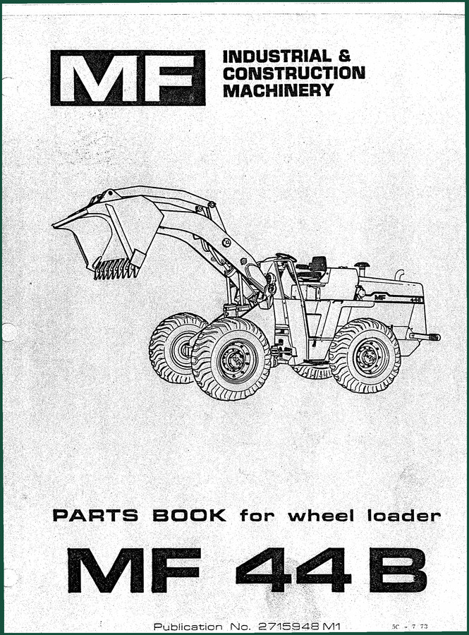 Massey-ferguson MF 44 B 1973 Parts Catalog – 314 Pages OEM