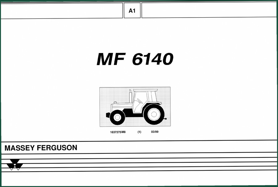 Massey Ferguson MF 6140 1999 Parts Catalog – 750 Pages Factory Specs