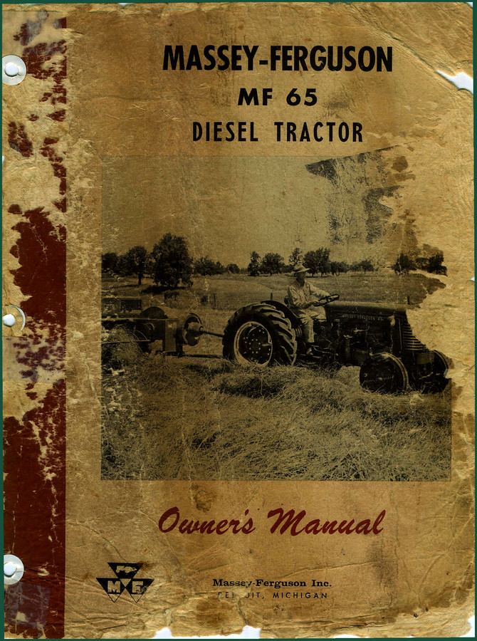 Massey-ferguson MF 65 Operators Manual – OEM Factory Specs