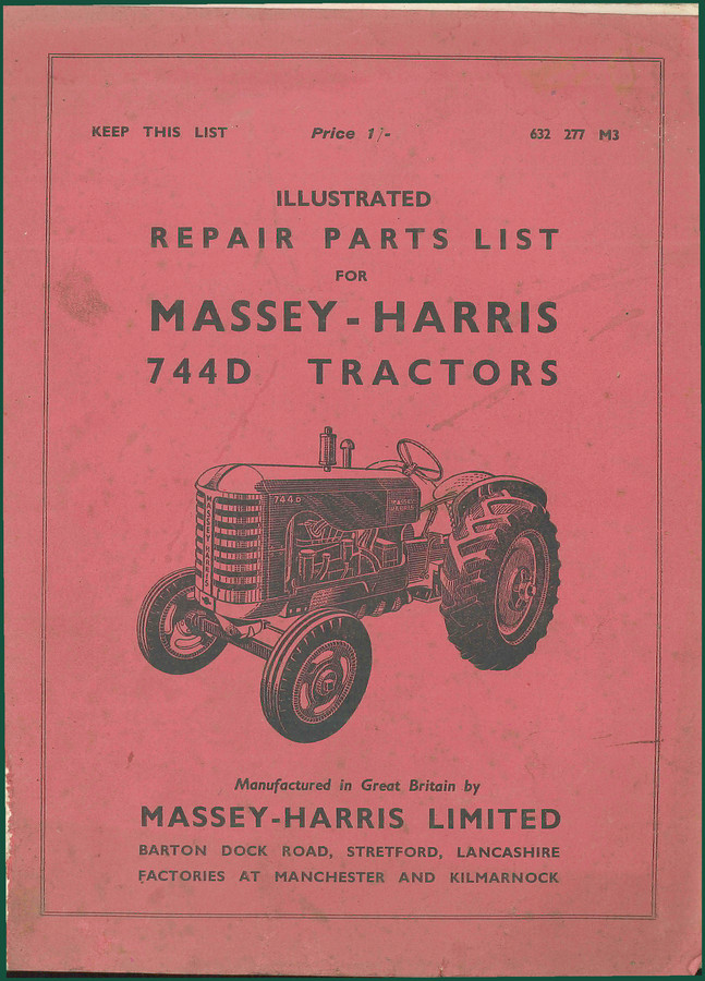 Massey-harris 744D Parts Catalog – 73 Pages of OEM Part Numbers