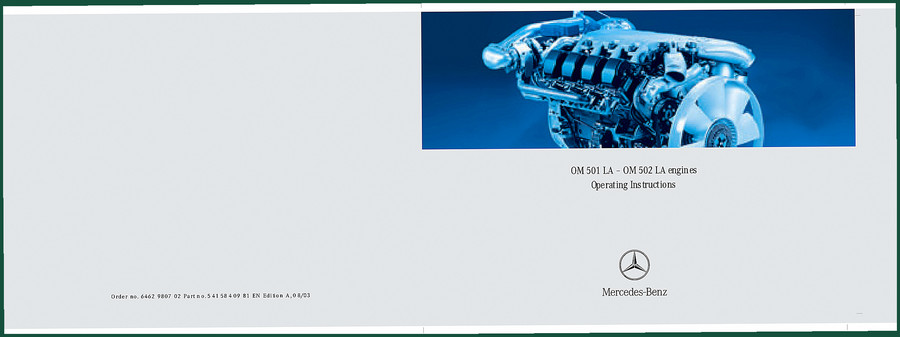 Mercedes-benz OM 501 LA, OM 502 LA Operators Manual – 122 Pages