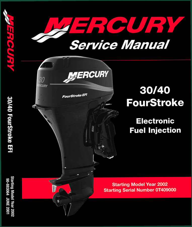 Mercury 30 FourStroke, 40 FourStroke 2001 Service Manual – Factory Specs