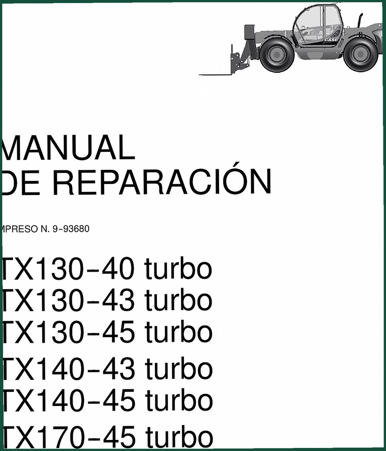 Merlo TX130-40, TX130-43, TX130-45, TX140-43, TX140-45 Repair Manual – 486 Pages