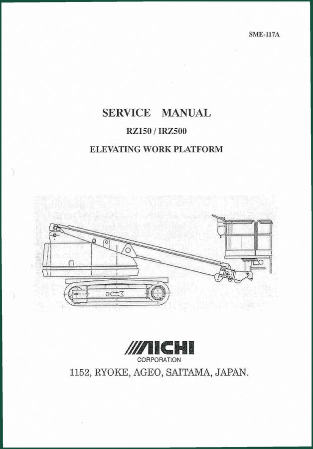 Michigan RZ150, IRZ500 Service Manual – 137 Pages – Factory Specs
