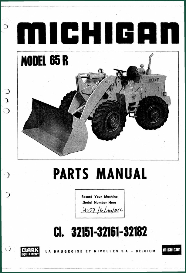 Michigan 65R Parts Catalog – 166 Pages OEM Exploded Views & Part Numbers