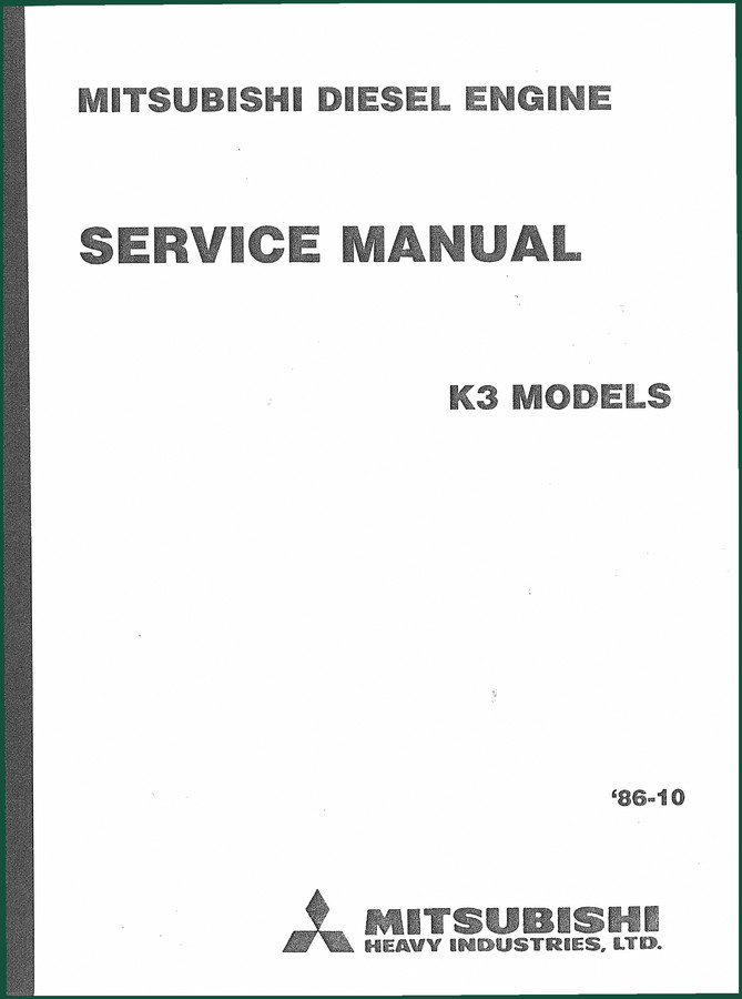 Mitsubishi K3 1986 Service Manual – OEM Factory Specs