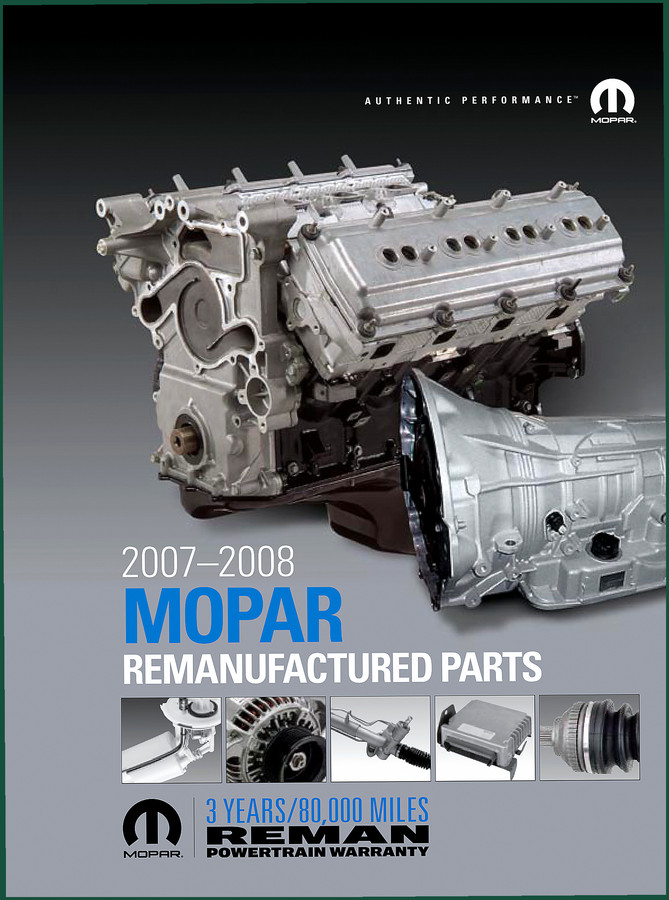 Mopar Chrysler Dodge Jeep 2007 Parts Catalog – 222 Pages