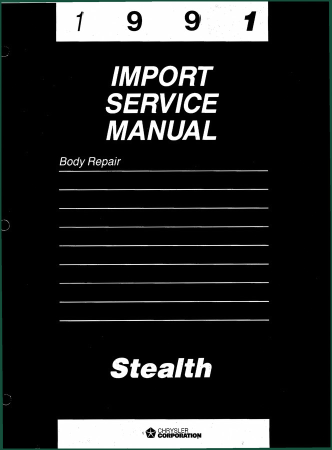 Mopar STEALTH 1991 Repair Manual | Factory Specs | 168 Pages