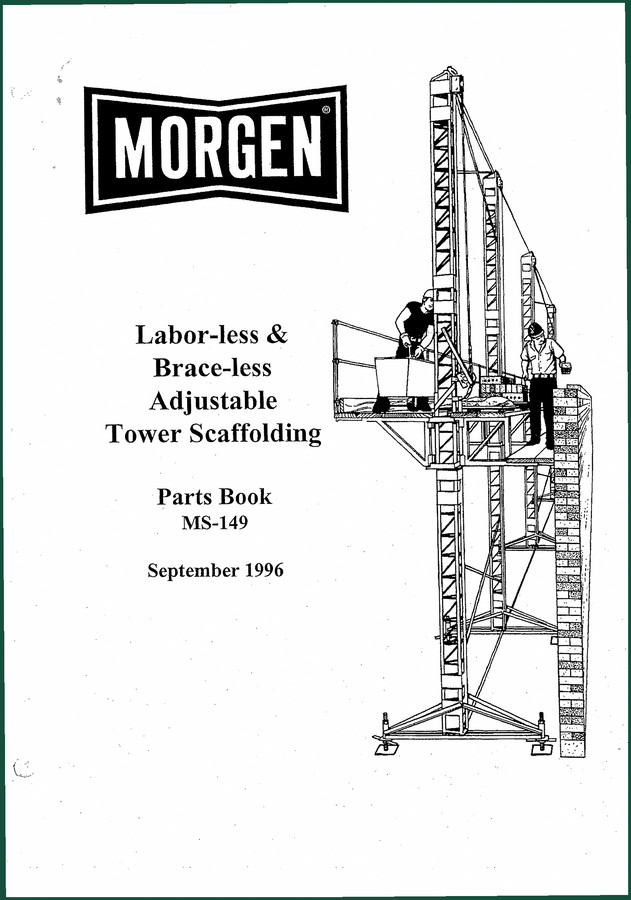 Morgen MS-149 1996 Parts Catalog – OEM Parts Identification for Scaffolding