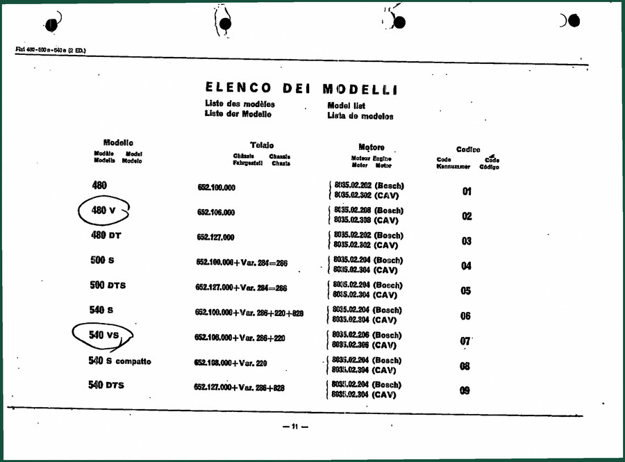 New Holland 480, 500, 540 1998 Technical Manual – OEM Specs
