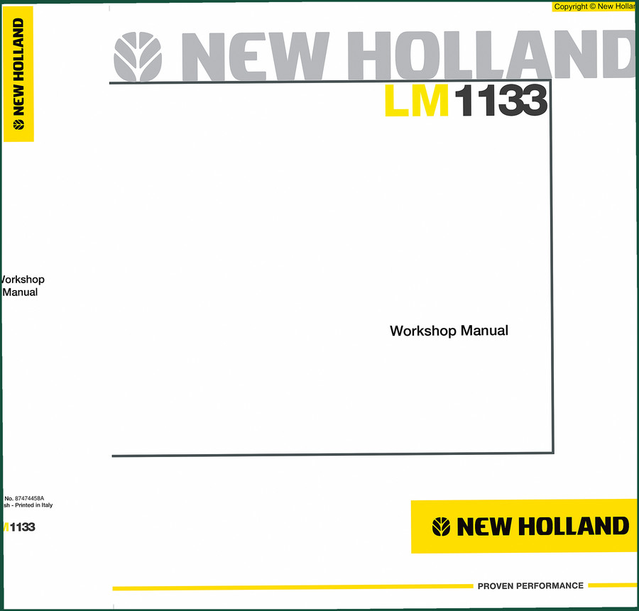 New Holland LM1133 2008 Repair Manual – Factory Specs & Diagnostics