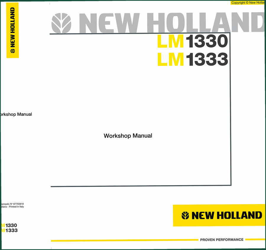 New Holland LM 1343 TURBO, LM 1445 TURBO, LM1330, LM1333, LM1330 Turbo 2006 Repair Manual