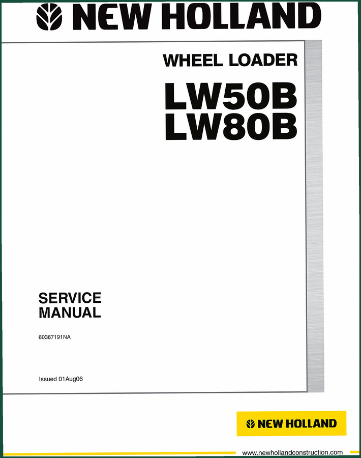 New Holland LW50B, LW80B 2006 Service Manual – Factory Specs, 826 Pages