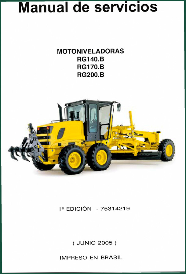 New Holland RG140.B, RG170.B, RG200.B 2005 Service Manual – OEM Diagnostics