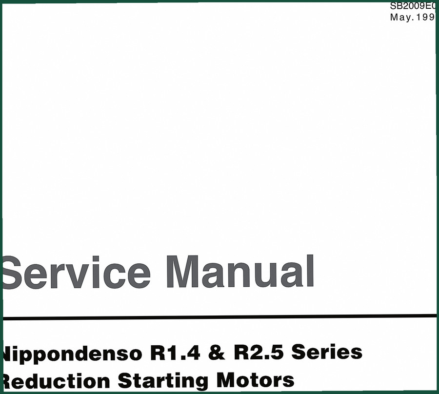 Nippondenso R1.4, R2.5 1998 Service Manual – 30 Pages