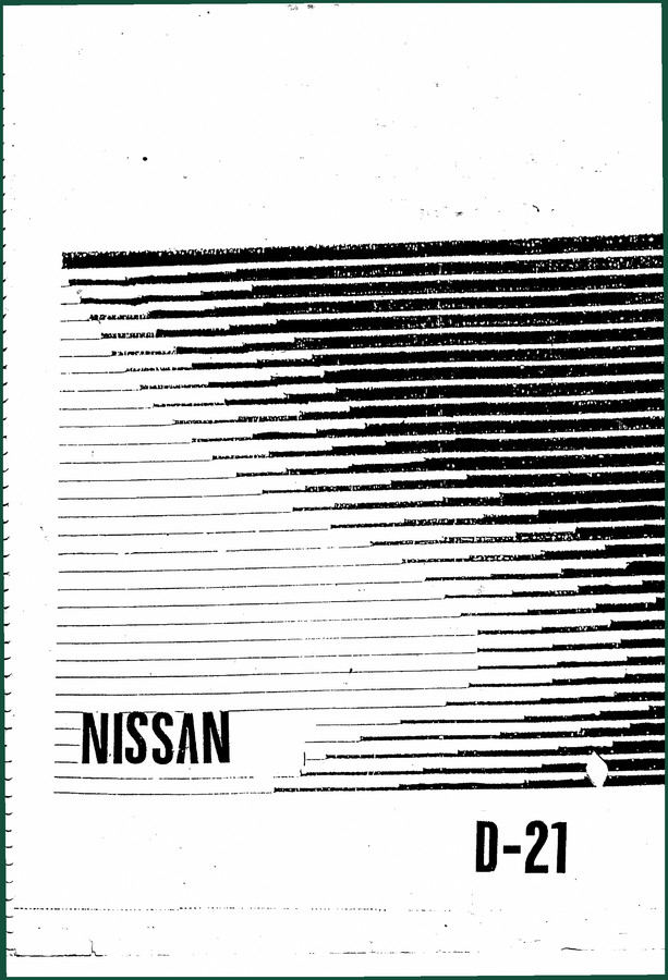 Nissan D-21 Technical Manual | OEM Factory Repair Data