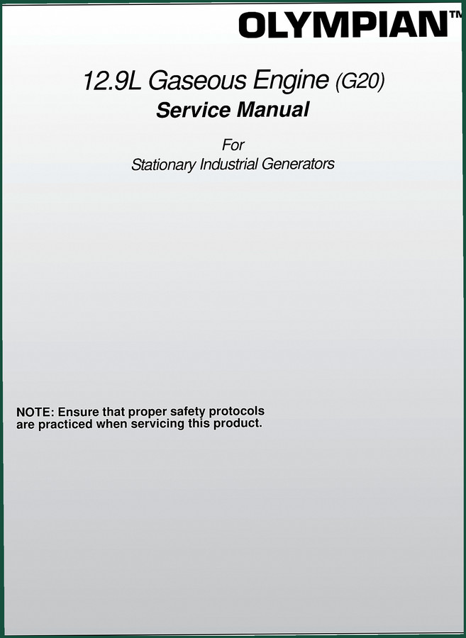 Olympian 12.9L Gaseous Engine Service Manual – Factory Torque & Overhaul