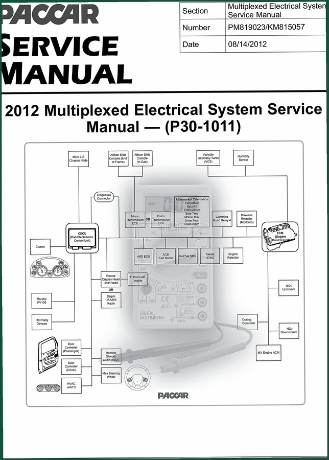 Paccar P30-1011 2012 Service Manual – OEM Multiplexed Electrical Diagnostics