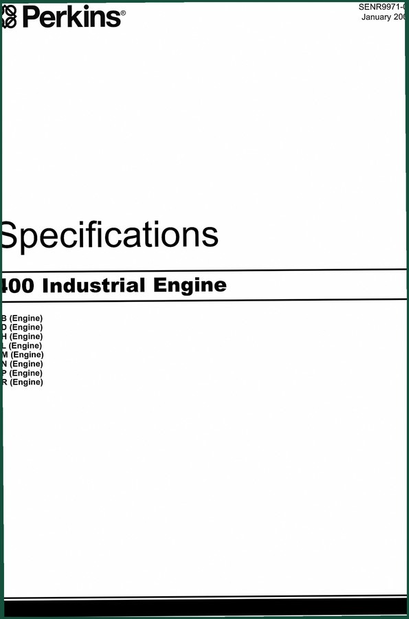 Perkins HB, HD, HH, HL, HM 2008 Technical Manual – Factory Specs