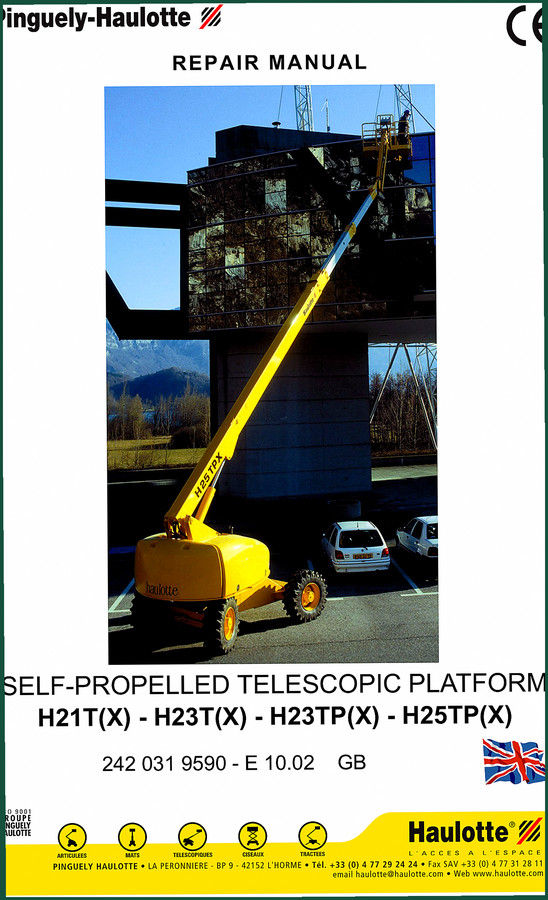 Pinguely-haulotte H21T, H23T, H23TP, H25TP Repair Manual