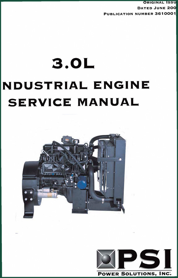 Power Solutions 3.0L Industrial Engine 2002 Service Manual – 104 Pages OEM Spec